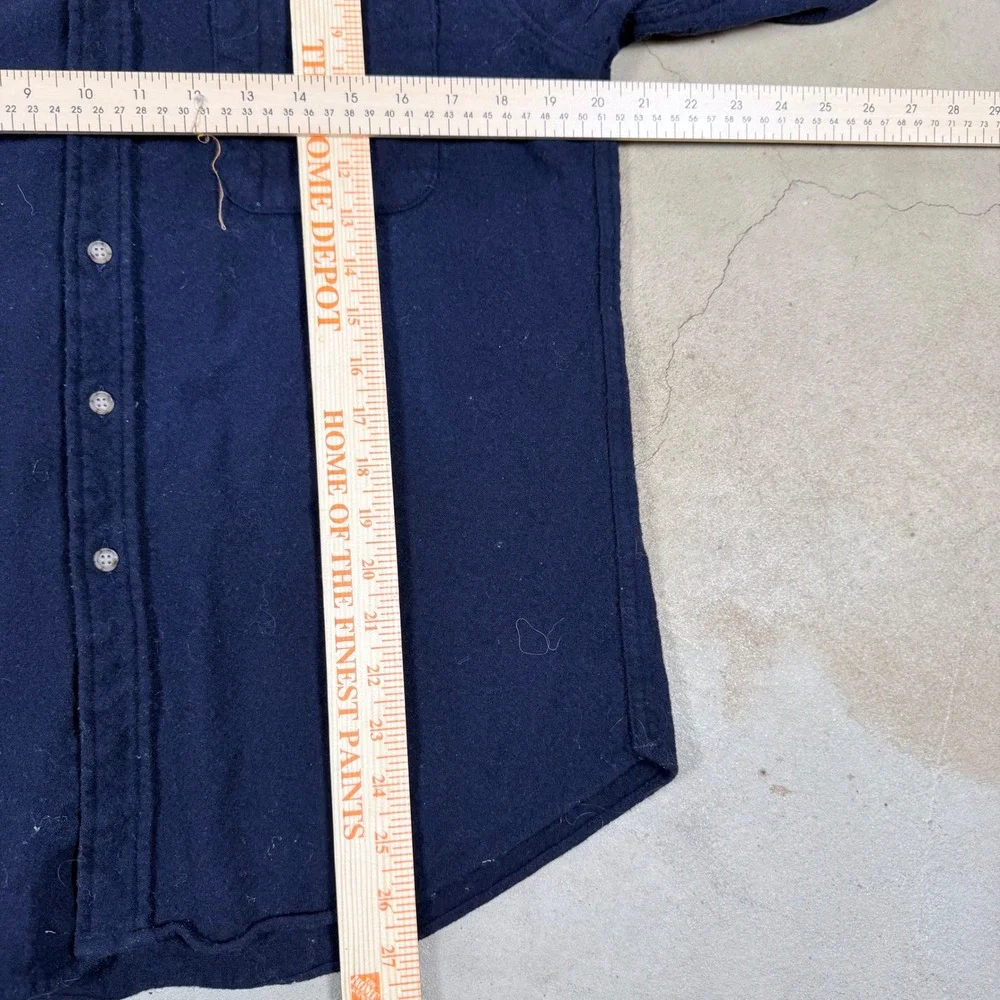 Pendleton Wool Shirt Jacket Womens L Blue Quilted Lined Elbow Patches Button Up - Picture 5 of 5